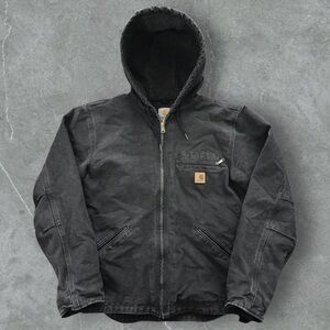 Carhartt Black Faux-Sherpa Lined Hooded Jacket